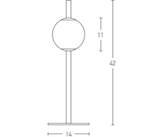 6W LED stalo šviestuvas, juodas, 3000K, 20134