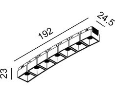 6W LED šviestuvas COMFORT 192 į magnetinę sistemą IN_RING, juodas, 3000K, 48V, 30°