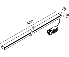 6W LED šviestuvas FLEXY LINEA į magnetinę sistemą IN_RING, juodas, 3000K, 48V, 110°