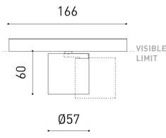 6W LED šviestuvas FLIP į magnetines sistemas 48V SHORT, 40°, juodas, 3000K