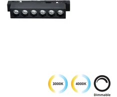 6W LED šviestuvas į magnetinę sistemą VIOKEF MAGNETIC, juodas, 3000/4000K, dimeriuojamas, 4244401-N