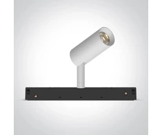6W LED šviestuvas į magnetines sistemas MINI/MIDI/MAXI/P&amp;P, baltas, 3000/3500/4000K, 48V, 38°, 42108/W/V