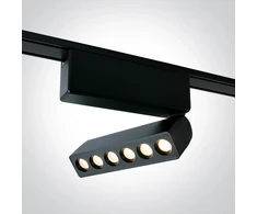 6W LED šviestuvas į magnetines sistemas FLAT, juodas, 3000/4000/5000K, 48V, 24°, 43106FA/B/V