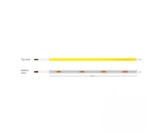 6W/m LED NEON juosta, 24V, 480LEDs/m, 3000K, IP67, 5m ritė, LS09