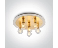 Lubinis šviestuvas 6x12W paviršinis lubų šviestuvas, žalvario sp., E27, 62172C/BS
