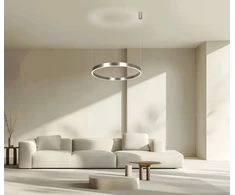 70W LED pakabinamas šviestuvas, nikelio sp., 3000K, dimeriuojamas, šviečia į viršų ir į apačią, 25369
