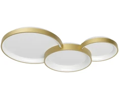 72W LED paviršinis lubinis šviestuvas COMBI, matinės aukso sp., 3000/4000/6000K, dimeriuojamas