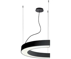 73W LED pakabinamas šviestuvas SEMI, juodas, 4000K, PUSH, 1800mm, 3918-0018-4-B-D4