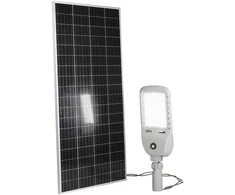 74W LED gatvės šviestuvas su saulės baterija ir judesio davikliu IPERION, sidabro sp., 4000K, IP65