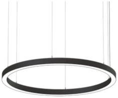 74W LED pakabinamas šviestuvas FX65 FLOW-P, 1,5m diametro, juodas, 4000K, DALI