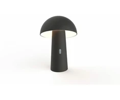 7,5W LED įkraunamas stalo šviestuvas SHITAKE, juodas, 3000K, IP44, su MicroUSB jungtimi, dimeriuojamas