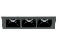 7,5W LED įleidžiamas šviestuvas KURA X3, juodas, 3000K, 52°