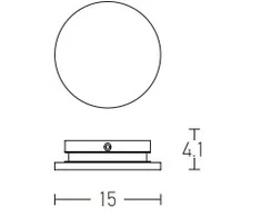 7.5W LED sieninis šviestuvas, baltas, 3000K, 20271