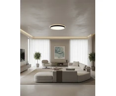 76W + 10,5W LED lubinis šviestuvas LISBOA, juodas, 3000/4000K, dimeriuojamas, P3851270NDP