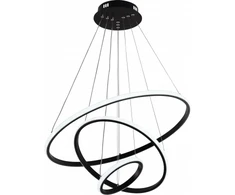 78W LED pakabinamas šviestuvas, 60cm, juodas, 3000K-6000K, dimeriuojamas