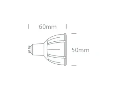 7W LED COB lemputė, GU10, 3000K, dimeriuojama, 7306GZ/W