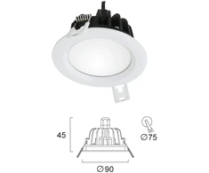 7W LED įleidžiamas lauko šviestuvas BARNEY, baltas, 3000K, 24V, IP65, 4341800