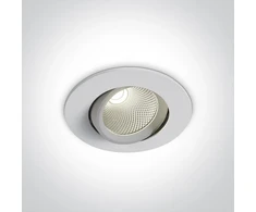 7W LED įleidžiamas, pakreipiamas šviestuvas, baltas, 3000/3500/4000K, 11107B/W/V