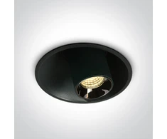 7W LED įleidžiamas reguliuojamas šviestuvas, juodas, 3000K, 11107T/B/W