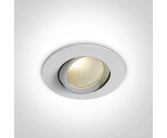 7W LED įleidžiamas šviestuvas, baltas, 4000K, 11107B/W/C
