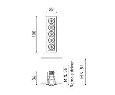 7W LED įleidžiamas šviestuvas Juodas FOSTER MICRO, juodas, 3000K, DALI