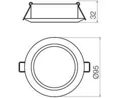 7W LED įleidžiamas šviestuvas MT 138 LED, chromo sp., 4000K, IP44