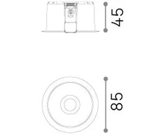 7W LED įleidžiamas šviestuvas TAG, juodas, 4000K, 344867