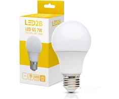 7W LED lemputė GS, E27, balta, 3000K, 240°