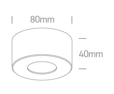 7W LED lubinis šviestuvas, juodas, 3000K, dimeriuojamas, 12107VA/B/W