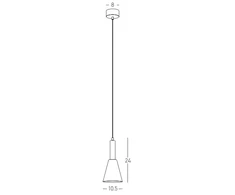 7W LED pakabinamas šviestuvas, aukso/juodos sp., 3000K, 22180