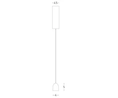 7W LED pakabinamas šviestuvas, baltas, 3000K, 24°, su filtru nuo akinimo, 25136