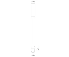 7W LED pakabinamas šviestuvas, baltas, 3000K, 24°, 25139