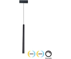 7W LED pakabinamas šviestuvas į magnetinę sistemą VIOKEF MAGNETIC, juodas, 3000/4000K, dimeriuojamas, 4244201-N