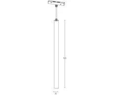 7W LED pakabinamas šviestuvas, juodas, 3000K, 2081