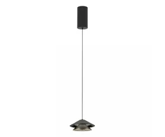 7W LED pakabinamas šviestuvas, juodos/nikelio sp., 3000K, su filtru nuo akinimo, 25348