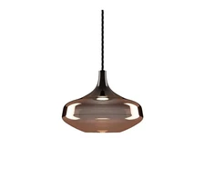 7W LED pakabinamas šviestuvas NOSTALGIA LARGE, juodu korpusu/bronzos sp. stiklas, 2700K, dimeriuojamas