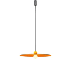 7W LED pakabinamas šviestuvas NUWA, juodos/tamsiai pilkos/oranžinės sp., 3000K, 01-3536