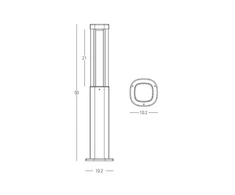 7W LED pastatomas lauko šviestuvas, grafito sp., 3000K, IP54, E355