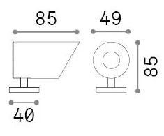 7W LED pastatomas lauko šviestuvas - prožektorius KOALA, juodas, 3000K, IP65, 349596