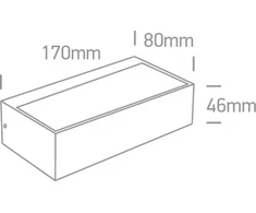 7W LED sieninis šviestuvas, antracito sp., 2700/3300/4000K, IP65, 67392/AN/V