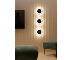 7W LED sieninis šviestuvas FANTASIA, juodas/skaidrus, 3000K, 4287901