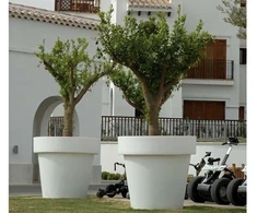 7W LED šviečiantis gėlių vazonas MAGNOLIA 60, E27, baltas, 6000/6500K, IP65, parduodamas su lempute