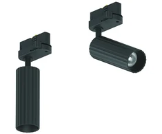 7W LED šviestuvas į 3 fazių bėgelius, juodas, 3000K, S116