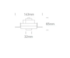 7W LED užglaistomas reguliuojamas šviestuvas, baltas, 3000K, 11107TTR/W/W