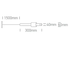 7W pakabinamas šviestuvas į magnetines sistemas, juodas, 3000K, 42132/B/W