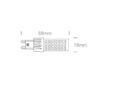 7W SMD LED lemputė, G9, 3000K, 7107ALG/W