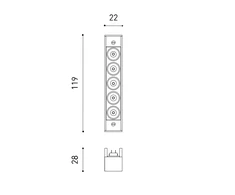 7W šviestuvas į magnetines sistemas Juodas FOSTER MICRO, 24V, juodas, 3000K