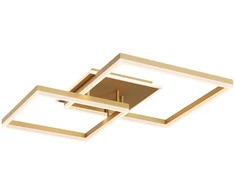80W LED paviršinis lubinis šviestuvas SAMI, matinės aukso sp., 3000/4000/6000K