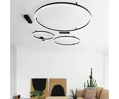 81W LED lubinis šviestuvas ORACLE SLIM, juodas, 3000K, 370316