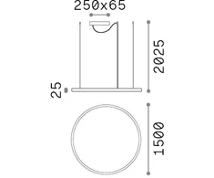 83W LED pakabinamas šviestuvas ORACLE SLIM, baltas, 2700K, 342177